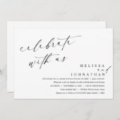 Feiern Sie mit den Neuvermählten, Hochzeitsessen Einladung (Vorne/Hinten)