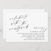 Feiern Sie mit den Neuvermählten, Hochzeitsessen Einladung (Vorne/Hinten)