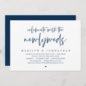 Feiern Sie mit den Neuvermählten, Hochzeitsfeier Einladung (Vorne/Hinten)