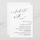 Feiern Sie mit den Neuvermählten, Hochzeitsfeier Einladung (Vorne/Hinten)