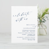 Feiern Sie mit den Neuvermählten, Hochzeitsfeier Einladung (Stehend Vorderseite)