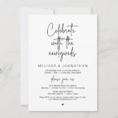 Feiern Sie mit den Neuvermählten, Hochzeitsfeier Einladung (Vorderseite)