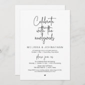 Feiern Sie mit den Neuvermählten, Hochzeitsfeier Einladung (Vorne/Hinten)
