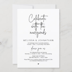 Feiern Sie mit den Neuvermählten, Hochzeitsfeier Einladung