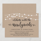 Feiern Sie mit den Neuvermählten, Hochzeitsfeier Einladung (Vorne/Hinten)