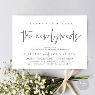 Feiern Sie mit den Neuvermählten, Wedding Brunch Einladung