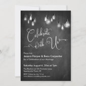 Feiern Sie mit der Chalkboard-Veranstaltung von Us Einladung (Vorderseite)