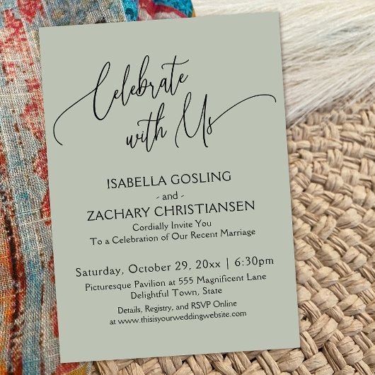 Feiern Sie mit der Hübschen Handschriftenseite Gre Einladung