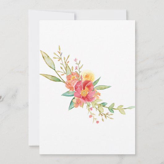 Feiern Sie mit der Rezeption für farbgezeichnete B Einladung (Rückseite)