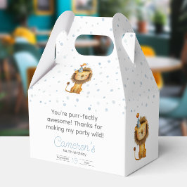 Feiern Sie mit einem Roar! Jungs Löwe zum Geburtst Geschenkschachtel