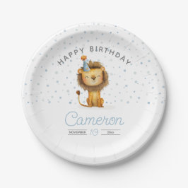 Feiern Sie mit einem Roar! Jungs Löwe zum Geburtst Pappteller