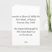 Feiern Sie mit Feuerwerken! Karte (Rückseite)