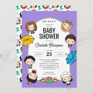 Feiern Sie mit Freunden! Chibi Art Baby Shower Einladung