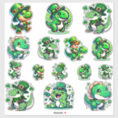 Feiern Sie mit Style-St. Patrick's Day Dinosaur Aufkleber (Blatt)