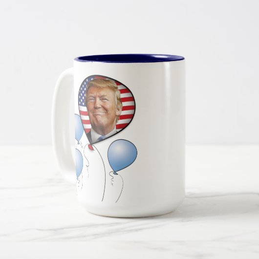 Feiern Sie mit Trumpf Zweifarbige Tasse (Vorderseite Links)