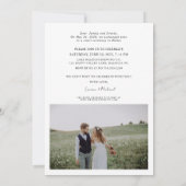 Feiern Sie mit uns 2 Foto Hochzeitsempfang Ankündigung (Rückseite)