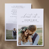 Feiern Sie mit uns 2 Foto Hochzeitsempfang Ankündigung