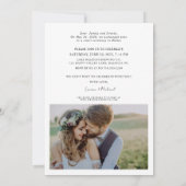 Feiern Sie mit uns 2 Foto Hochzeitsempfang Ankündigung (Rückseite)