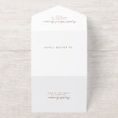 Feiern Sie mit uns an der Schwarzen Hochzeitsempfe All-in-One-Einladung (Außenseite)