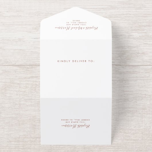 Feiern Sie mit uns an der Schwarzen Hochzeitsempfe All-in-One-Einladung (Außenseite)