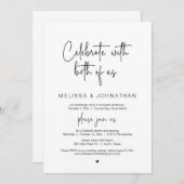 Feiern Sie mit uns beiden, Hochzeitsfeier-Party Einladung (Vorne/Hinten)