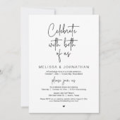 Feiern Sie mit uns beiden, Hochzeitsfeier-Party Einladung (Vorderseite)