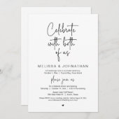 Feiern Sie mit uns beiden, Hochzeitsfeier-Party Einladung (Vorne/Hinten)