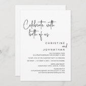 Feiern Sie mit uns beiden, Hochzeitsfeier-Party Einladung (Vorne/Hinten)