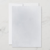 Feiern Sie mit uns! Blauer Glitzer und Blumen Einladung (Rückseite)