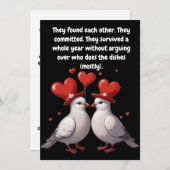 Feiern Sie mit uns ein Jahr der Liebe Einladung (Vorne/Hinten)