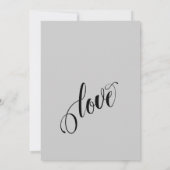 Feiern Sie mit uns! Einfach leicht grau Einladung (Rückseite)