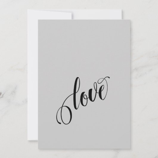 Feiern Sie mit uns! Einfach leicht grau Einladung (Rückseite)