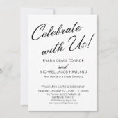 Feiern Sie mit uns Einfaches Empfang Einladung (Vorderseite)