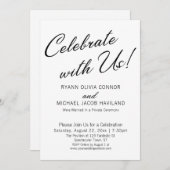 Feiern Sie mit uns Einfaches Empfang Einladung (Vorne/Hinten)