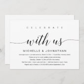 Feiern Sie mit uns, Einladung zur Hochzeitsfeier (Vorne/Hinten)