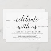 Feiern Sie mit uns, Einladung zur Hochzeitsfeier (Vorne/Hinten)