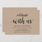 Feiern Sie mit uns, Einladungen für Hochzeitfeiern (Vorne/Hinten)