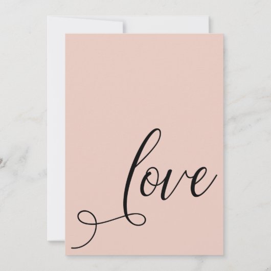 Feiern Sie mit uns Elegant Blush Empfang-Only Einladung (Rückseite)