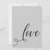 Feiern Sie mit uns Elegant Gray Empfang-Only Einladung (Rückseite)