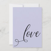 Feiern Sie mit uns Elegant Lavender Empfang-Only Einladung (Rückseite)