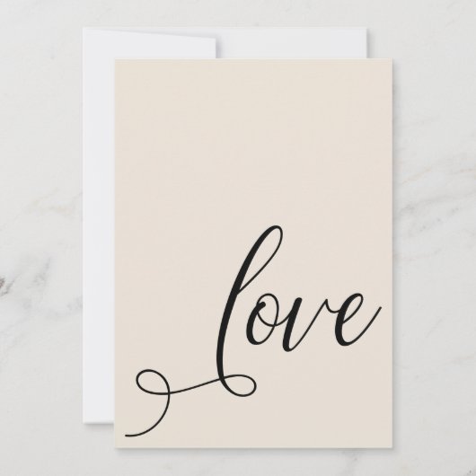 Feiern Sie mit uns Elegante Cream Empfang-Only Einladung (Rückseite)