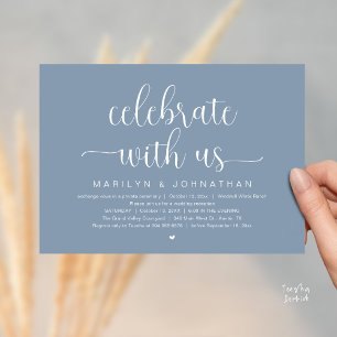 Feiern Sie mit uns Elegantes Hochzeitsempfangs-Din Einladung