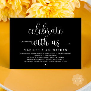 Feiern Sie mit uns Elegantes Hochzeitsempfangs-Din Einladung
