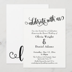 Feiern Sie mit uns Fette Black White Party Nur für Einladung