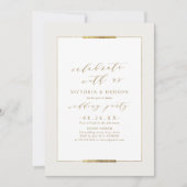Feiern Sie mit uns! Gerahmte Elegance Einfache Hoc Einladung (Vorderseite)