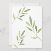 Feiern Sie mit uns! Grüne Aquarellfolie Einladung (Rückseite)