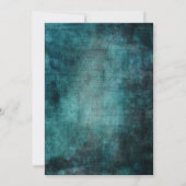 Feiern Sie mit uns! Handwriting Bold Aquamarin Gru Einladung (Rückseite)