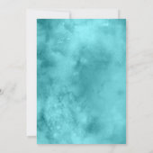 Feiern Sie mit uns Herzen und nur mit Aquamarinem  Einladung (Rückseite)