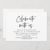 Feiern Sie mit uns, Hochzeit Probe Dinner Einladung (Vorne/Hinten)