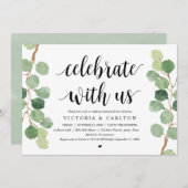 Feiern Sie mit uns, Hochzeit Probe Dinner Einladung (Vorne/Hinten)